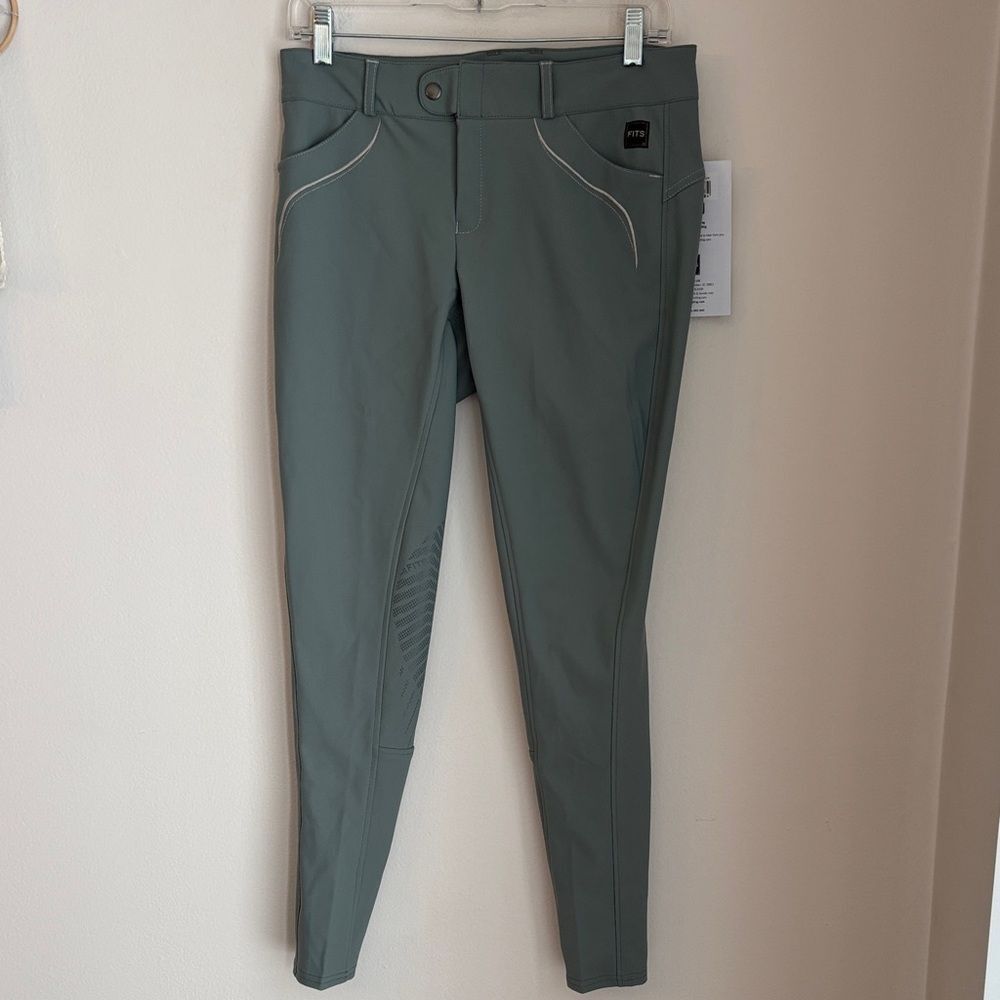 FITS Abbey Knee Patch Breech equestrian Riding stretch UPF 50 women Pants M NWT